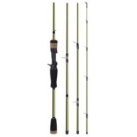 4 section fishing rod road sub rod short section carbon portable plug fishing rod (Option: Gun handle-1.8m)