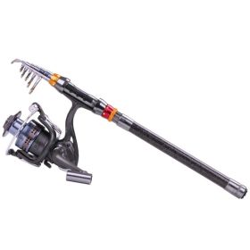 Fishing-Rod-Set Lures Spinning Reel Combo Line Telescopic Carbon-Fiber Travel And (Option: 4style)