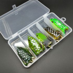 Tossing Lure Soft Leg No Modification Snakehead Special Killing Fishing Black King Floating Box (Option: 5Color Set-5.5cm)