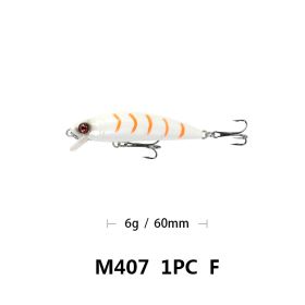 6cm57g Floating Mino Lure Fresh Water Topmouth Culter Weever Mandarin Fish Lure Simulation Bait M407 (Option: F-6cm)