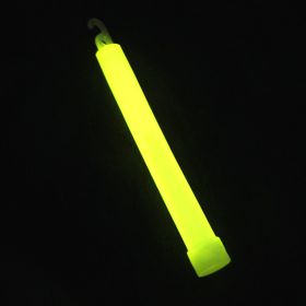 6in Fluorescent Stick With Hook And Red String; Outdoor Camping Adventure Camping Lighting; Luminous Survival Supplies (Color: YELLOW)