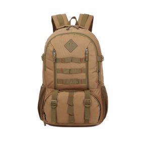 Camouflage Travel Backpack Outdoor Camping Mountaineering Bag (Color: Khaki, Type: Mountaineering Bag)