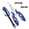 Luya Pliers Stainless Steel Curved Mouth Fish Line Scissors Multi-functional Clip Fish Line Sub Ring Opening Fishing Tools